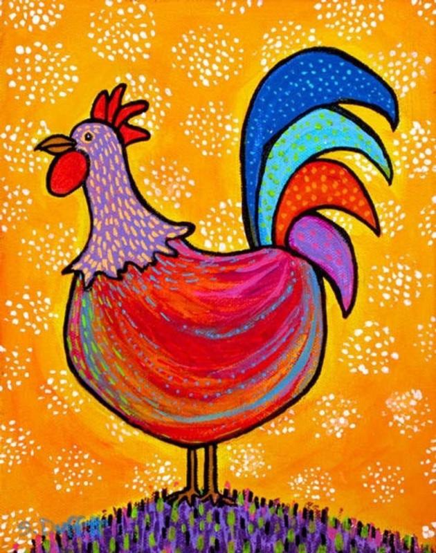 Петушок карандашом
