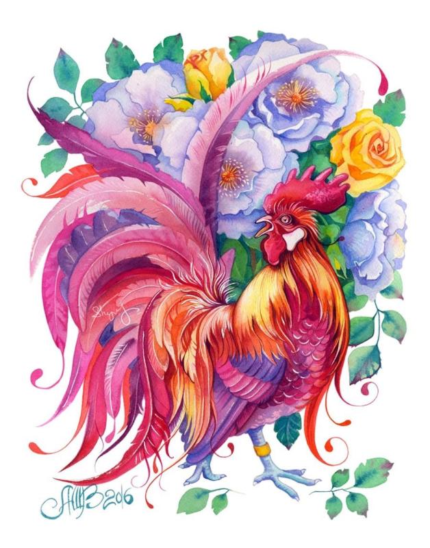 Разрисовать петуха