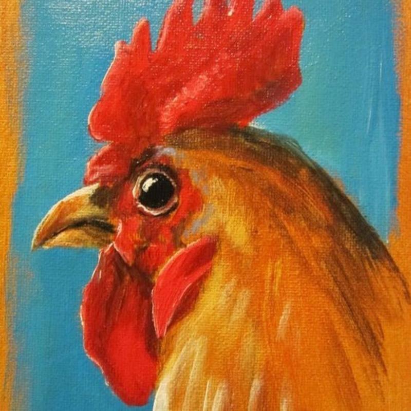 Декоративный петух рисунки