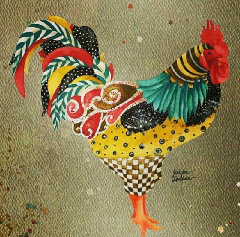 Петух маркерами