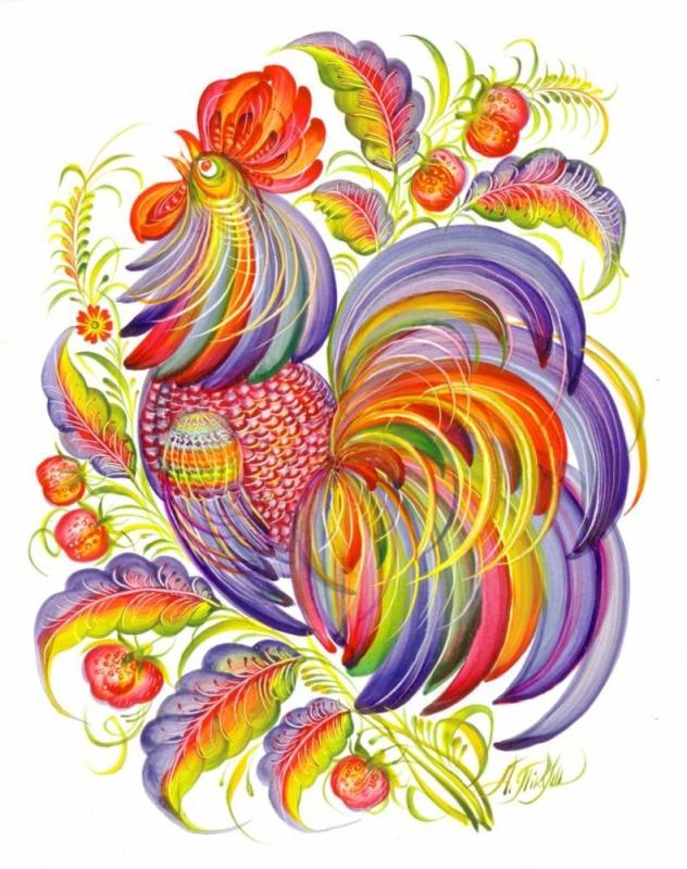 Стилизованный петух