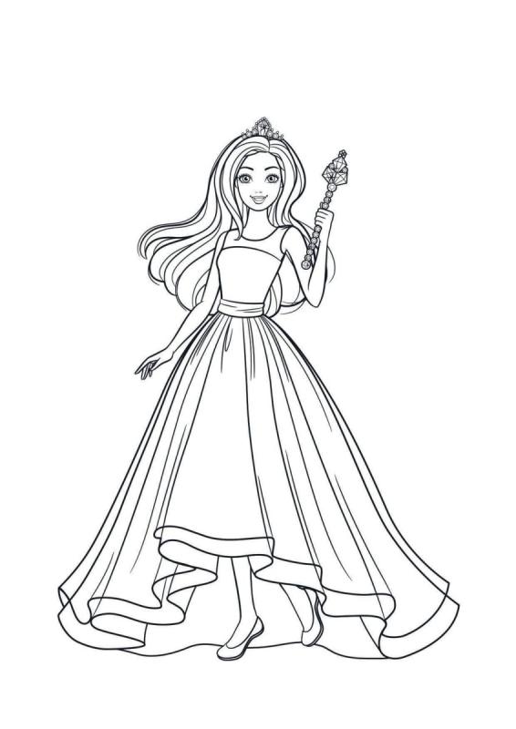 Раскраски принцессы красивые