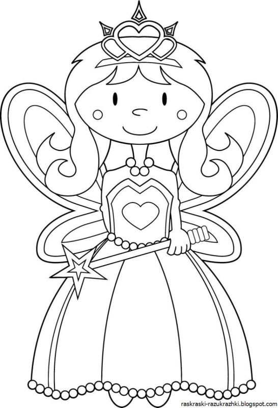 Раскраски для детей принцессы