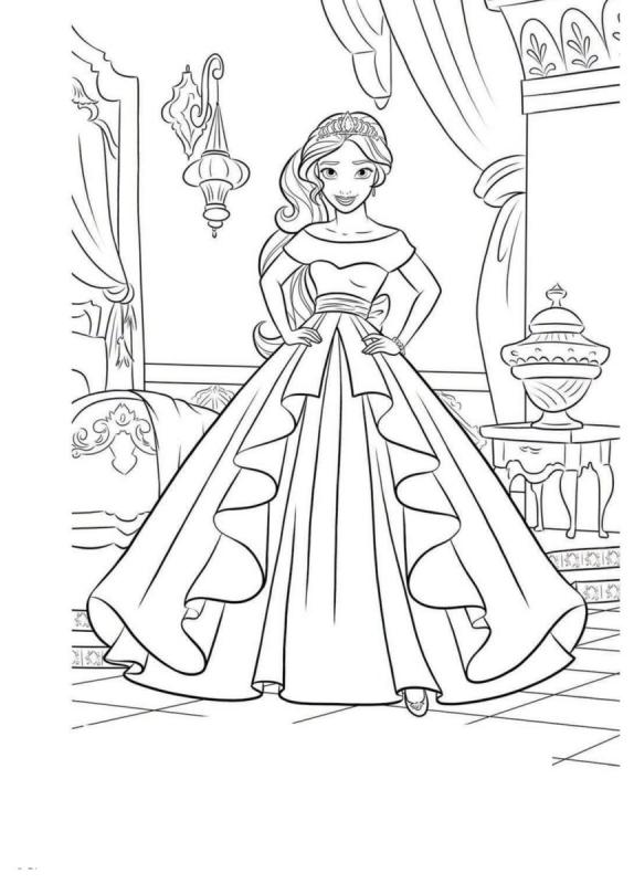 Раскраска Барби принцесса