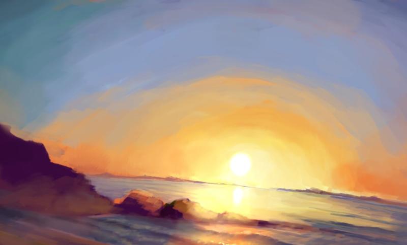 Рисунок рассвет77