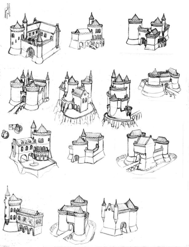 Средневековье скетч вектор