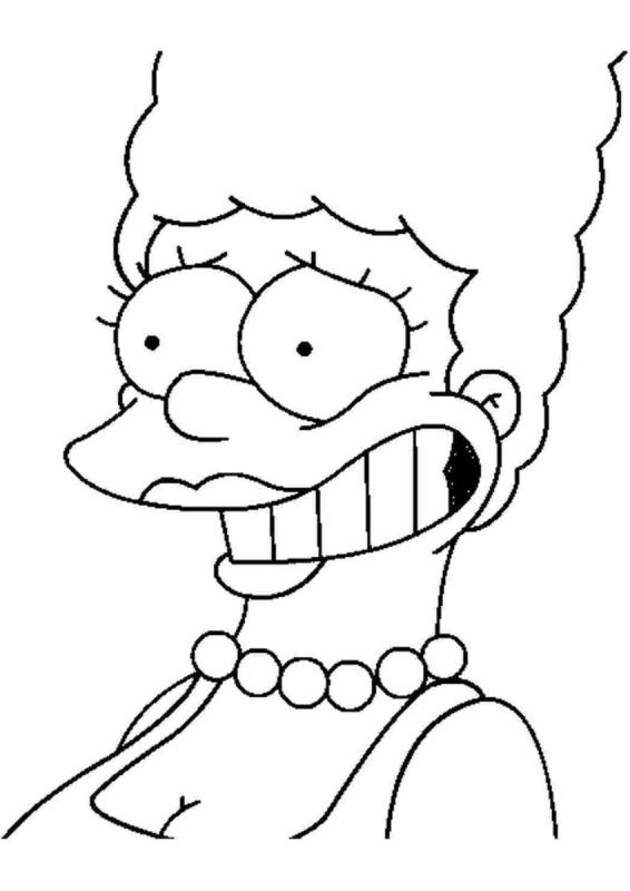 Мардж симпсон раскраска