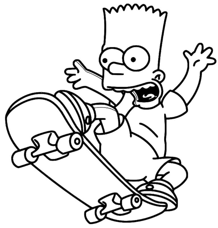 Раскраски симсон барт симпсон