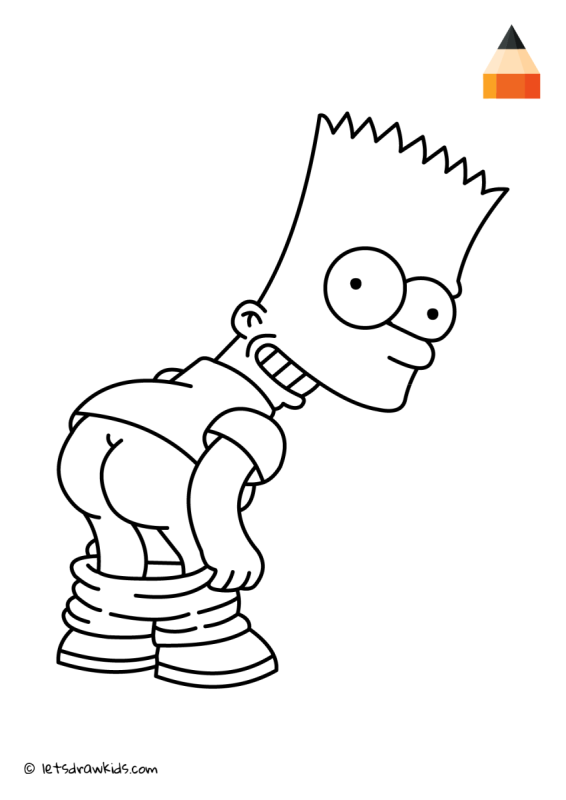 Барт симпсон легкий рисунок
