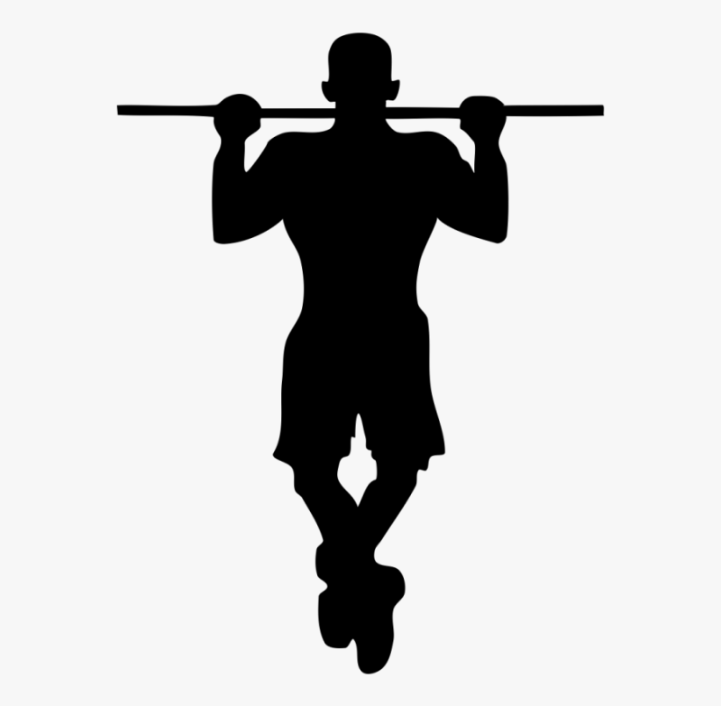 Силуэт спортсмена на турнике