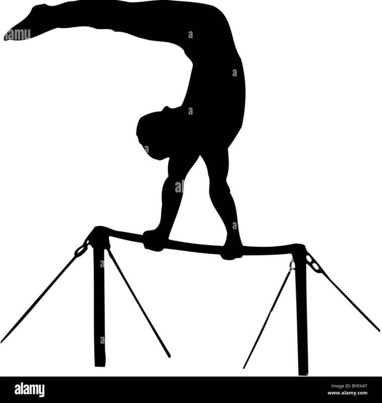 Силуэт гимнаста на перекладине