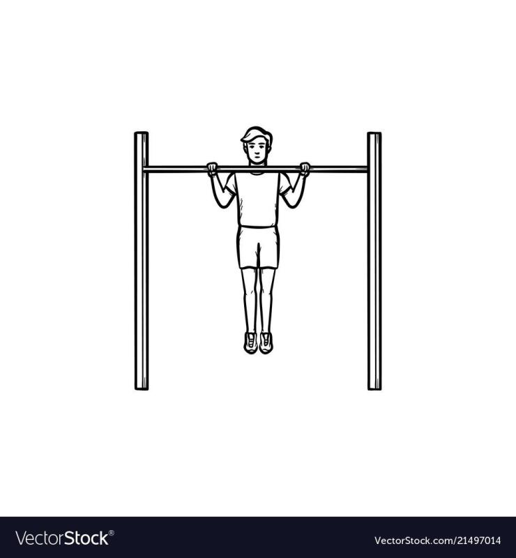 Подтягивание на перекладине рисунок