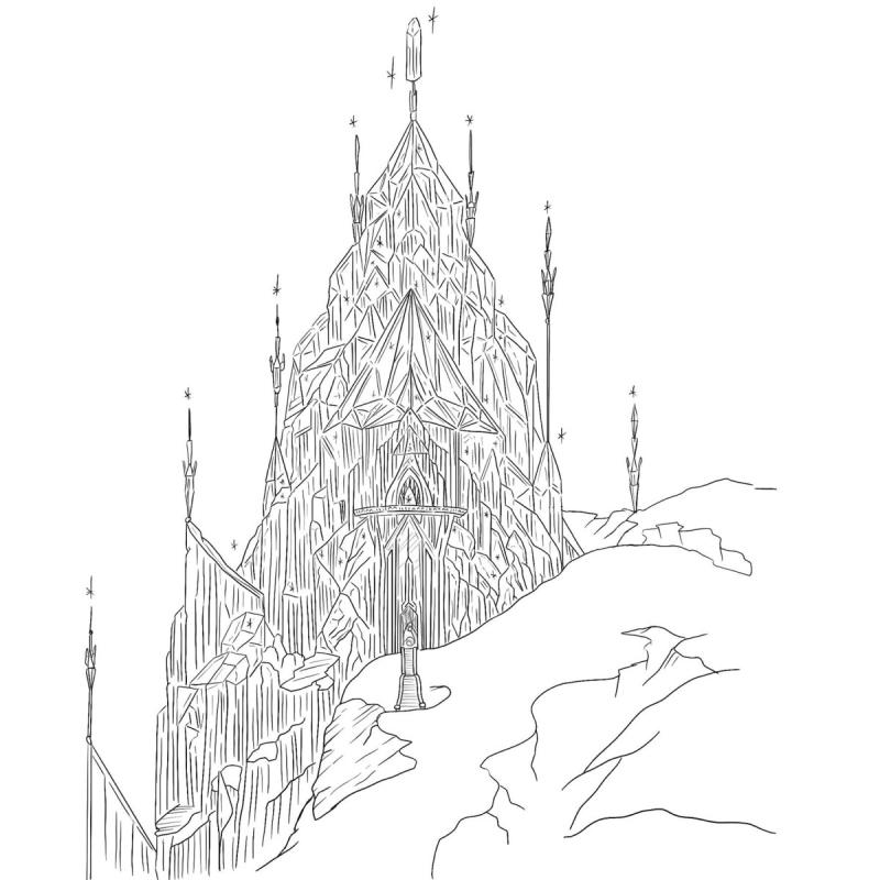 Ледяной замок раскраска для детей