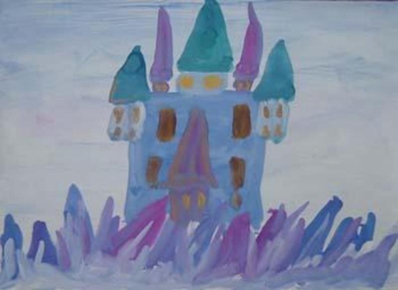 Поэтапное рисование замка