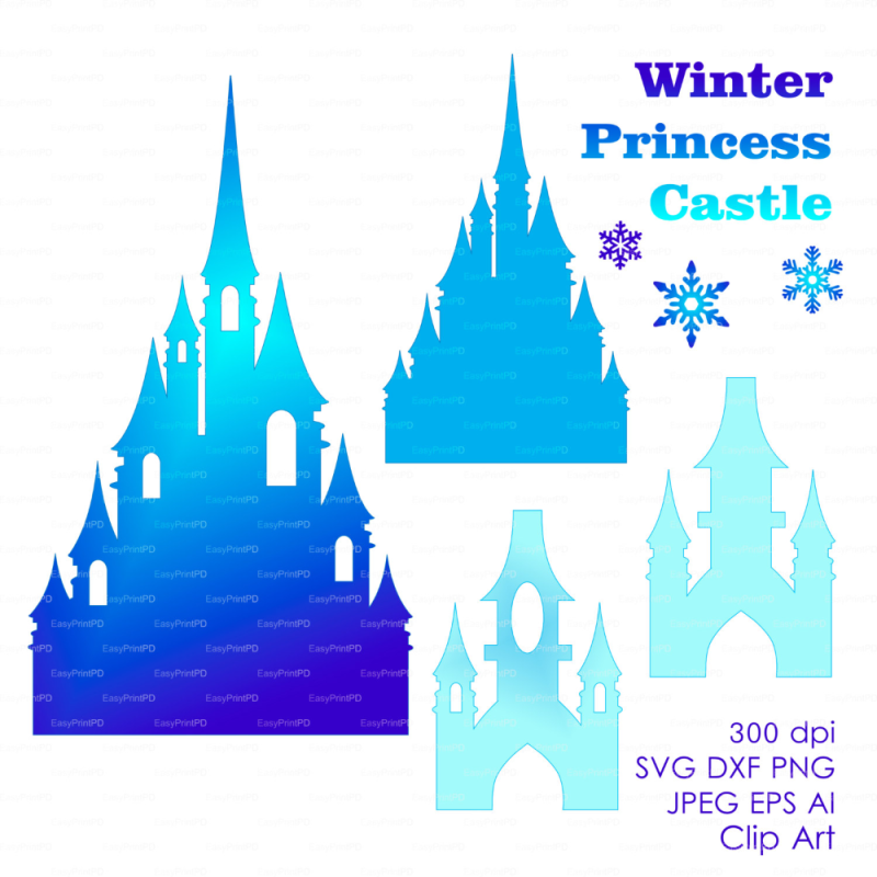 Шаблон ледяного замка