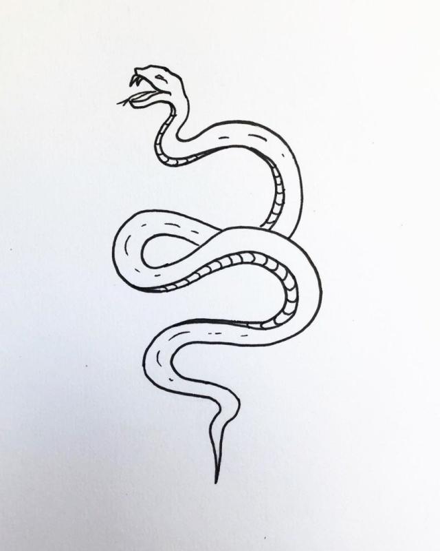 Эскиз змеи