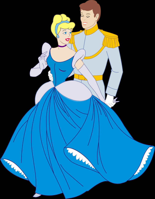 Принц и принцесса танцуют на балу