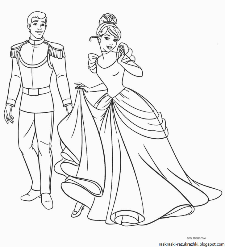 Раскраска Золушка фильм