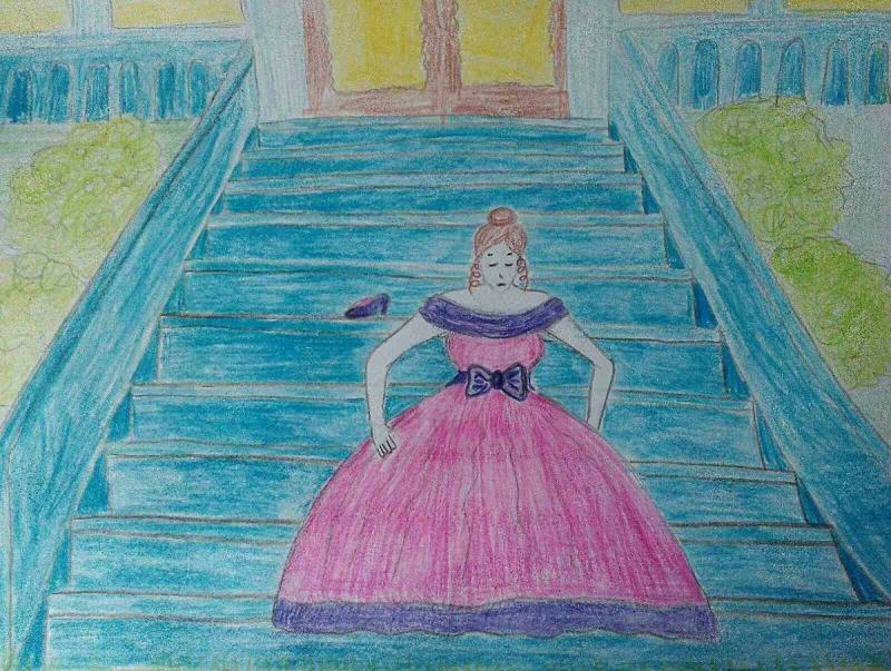 Золушка и принц раскраска