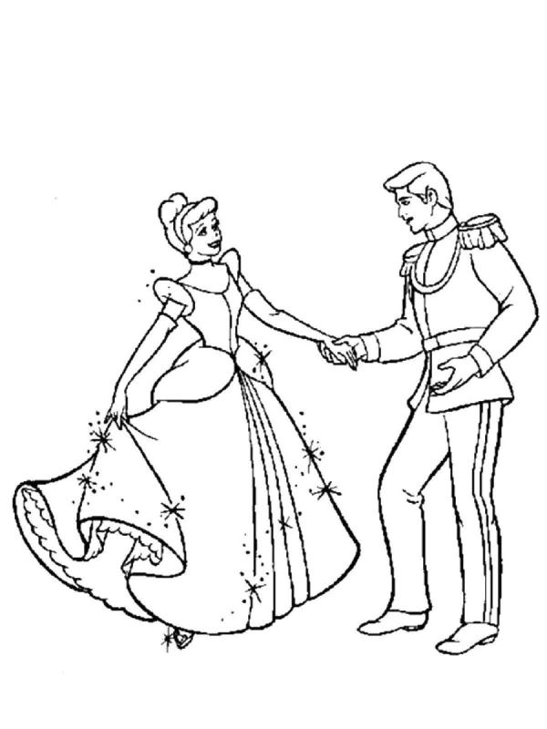 Раскраска Дисней Золушка принц