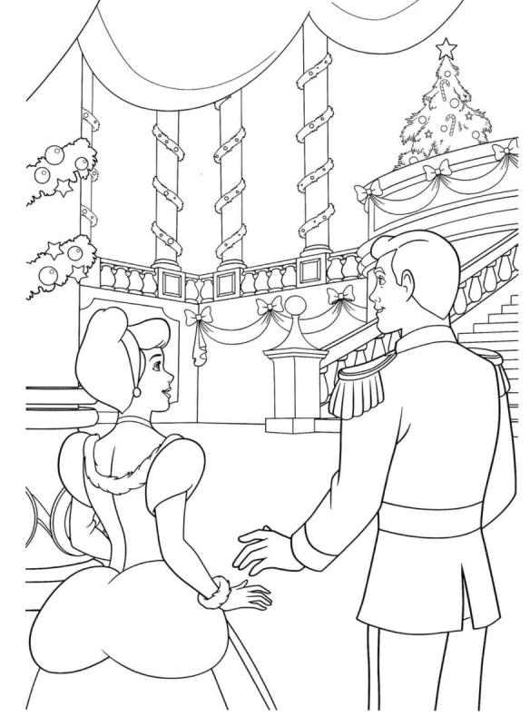 Золушка и принц рисунок