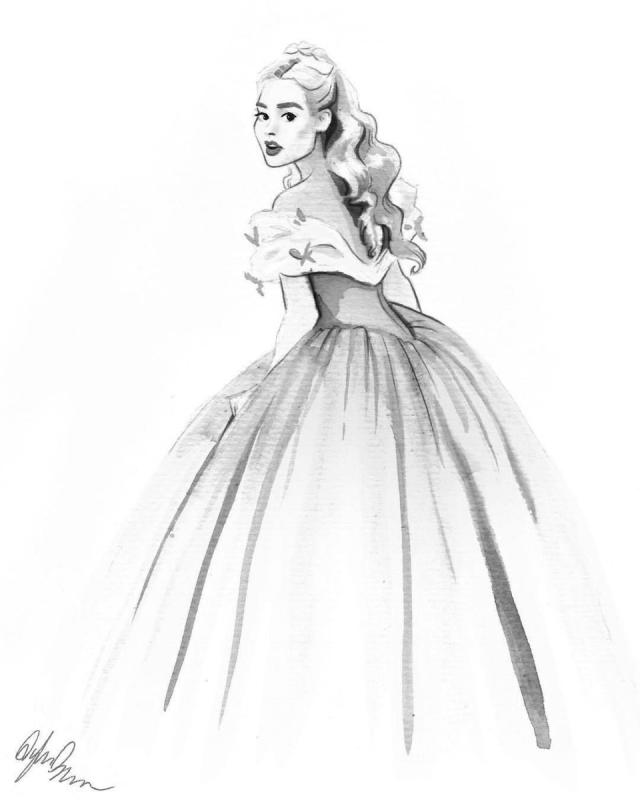 Диснеевские принцессы раскраска Золушка