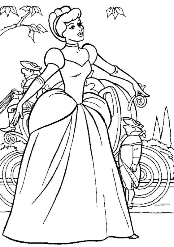 Золушка и Фея раскраска