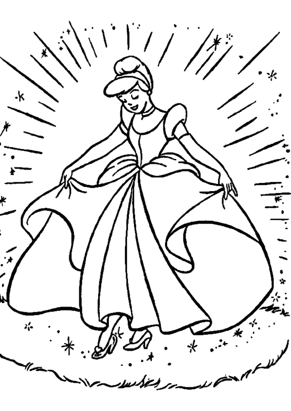 Часы из сказки Золушка раскраска