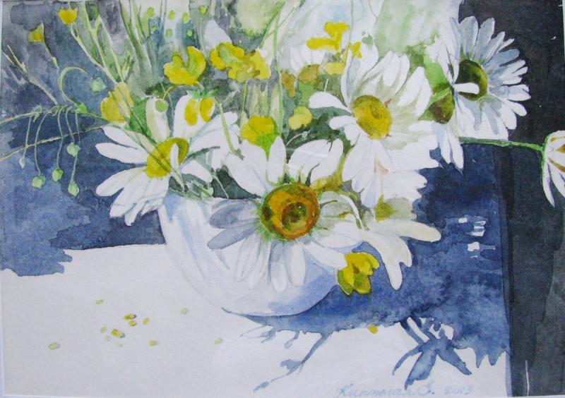 Рисование пастелью цветы