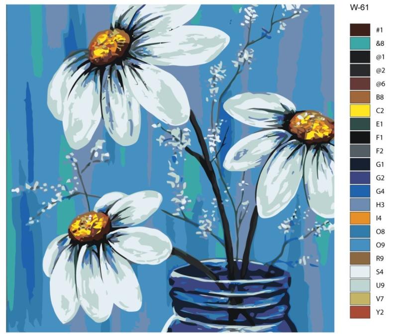 Живопись на холсте "ромашки"