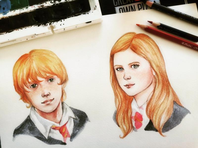 Гарри Рон и Гермиона 19 лет спустя