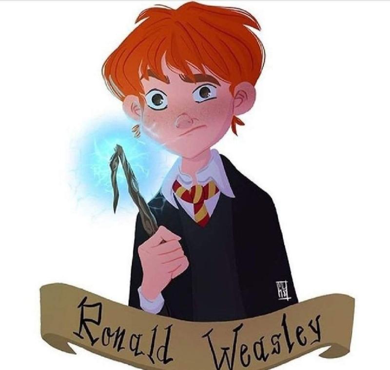 Рон Уизли рисунок аниме