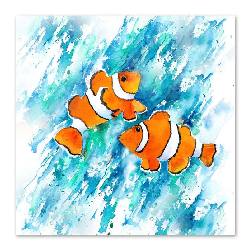 Рыбка клоун черно белая