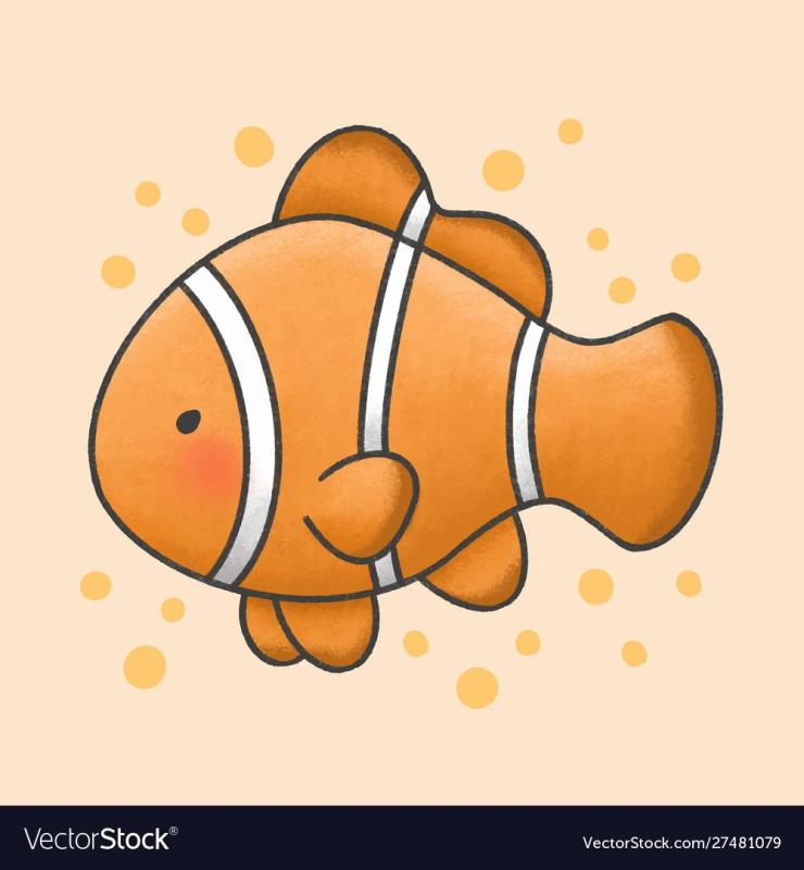 Рыбка клоун раскраска для детей