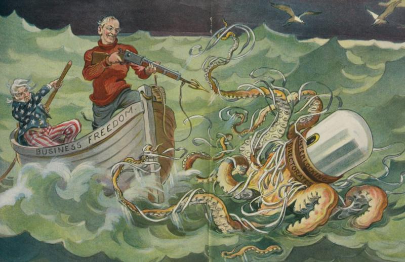 Рокфеллеровский Спрут карикатура