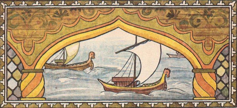 Билибин иллюстрации Ладья