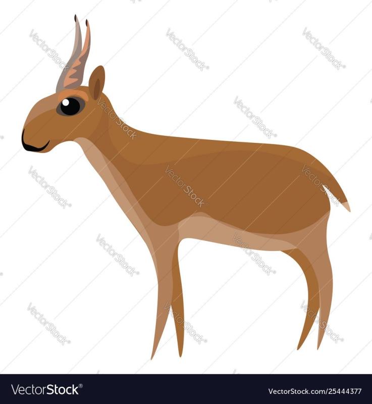 Сайгак силуэт