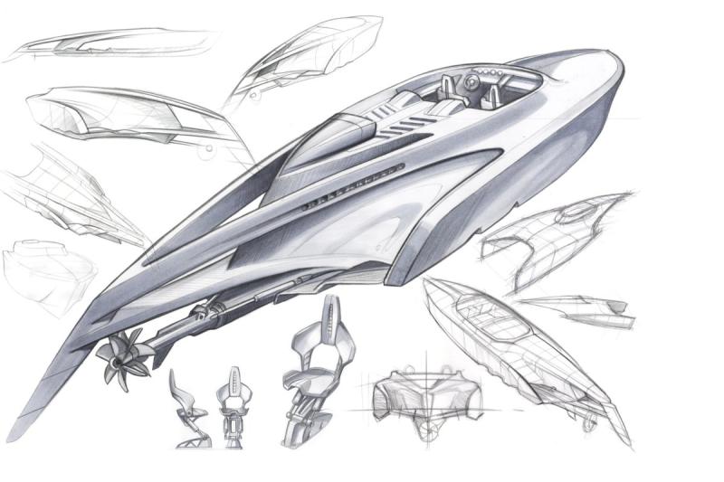 Самолет контур сбоку