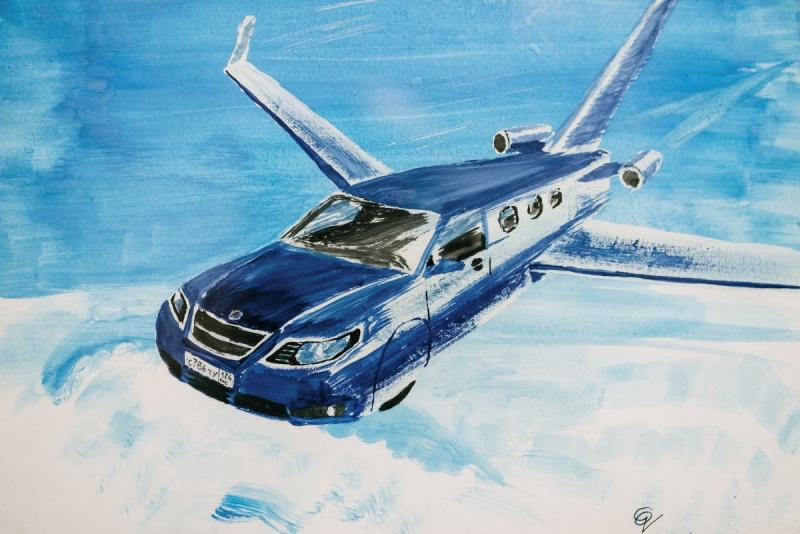 Детские рисунки на тему Авиация