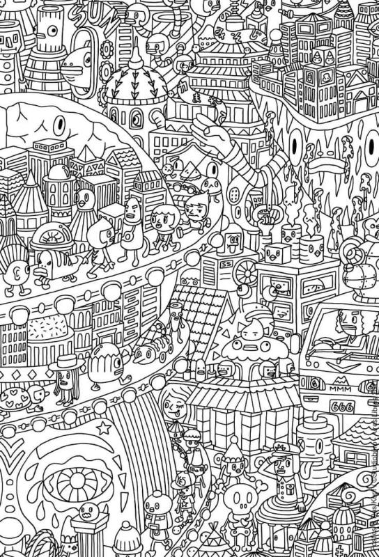 Раскраски сложные