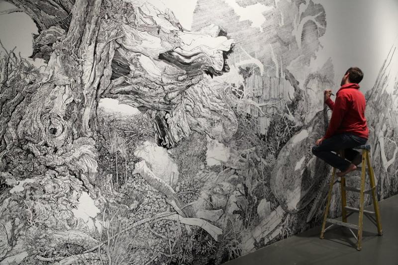 Роспись стен маркером