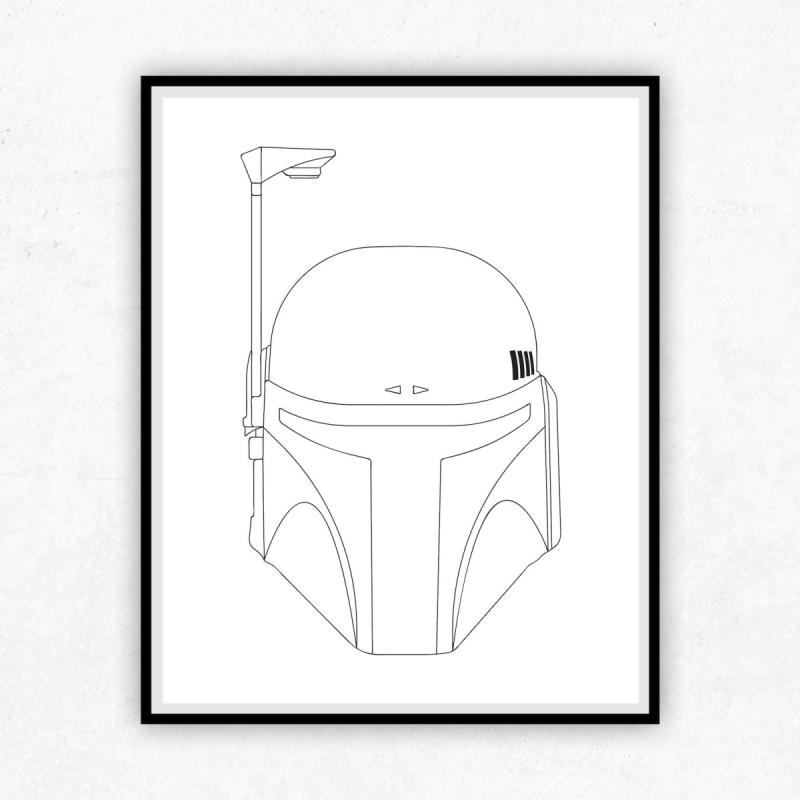 Шлем Боба Фетта чертеж