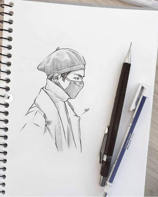 Скетчи в скетчбуке карандашом