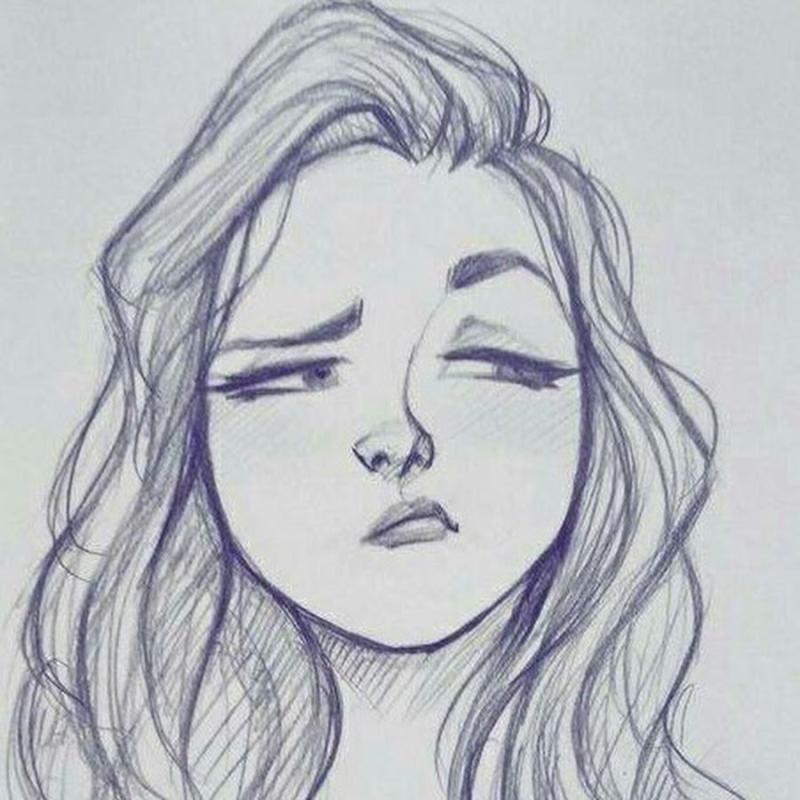 Рисунок девушки карандашом