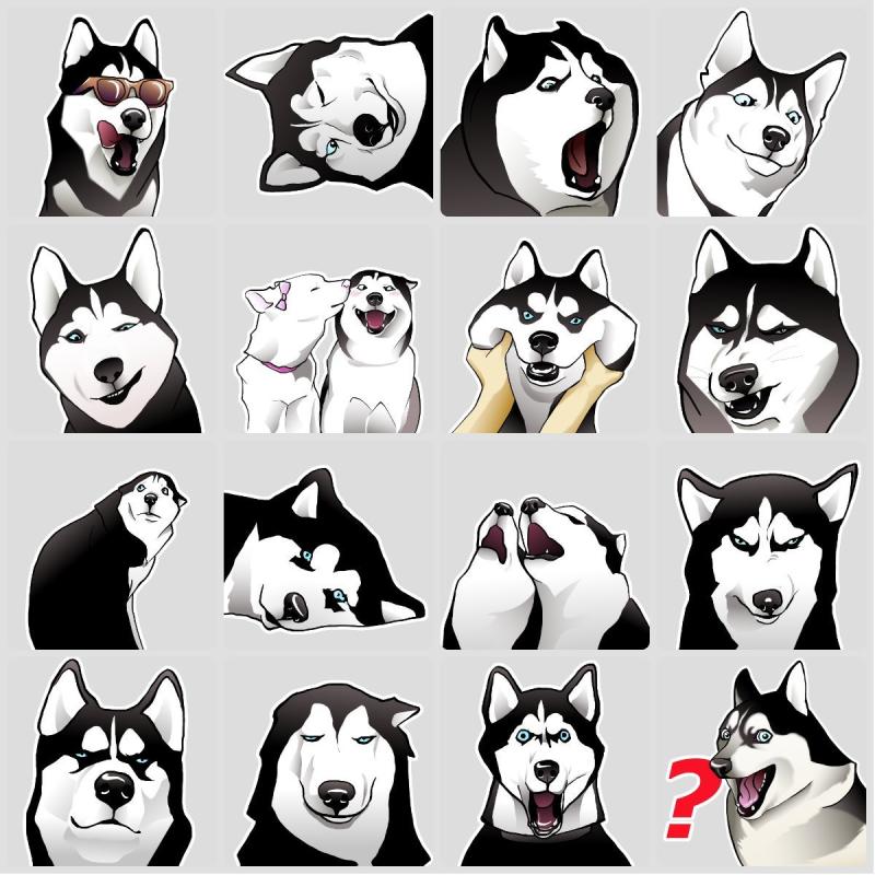 Волк стикер