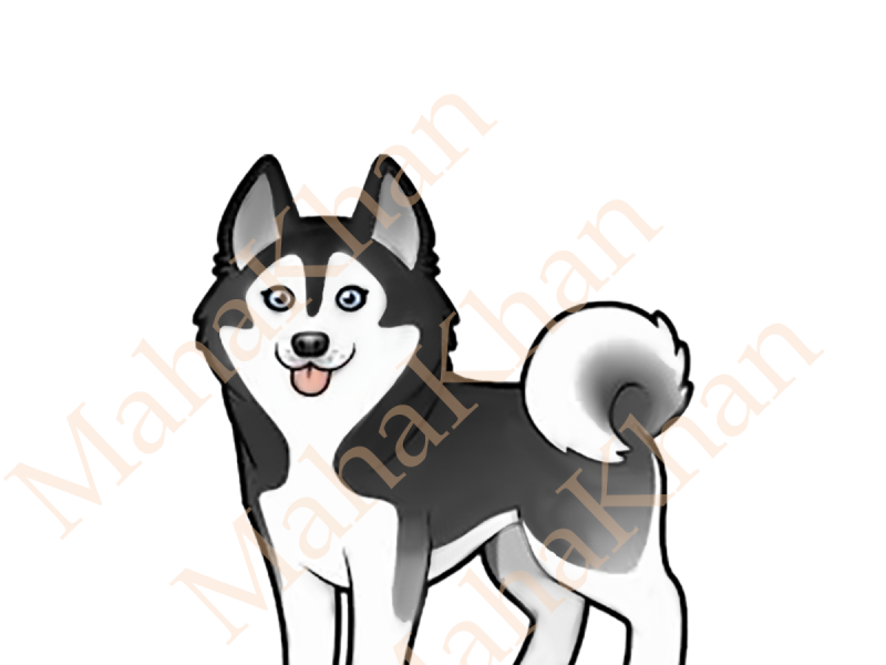 Хаски мультяшные