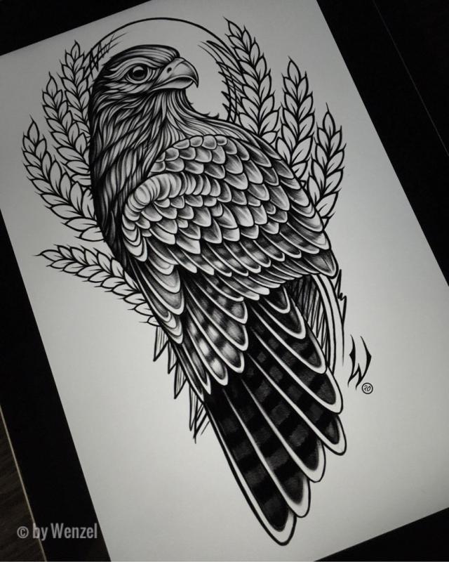 Орел тату эскиз