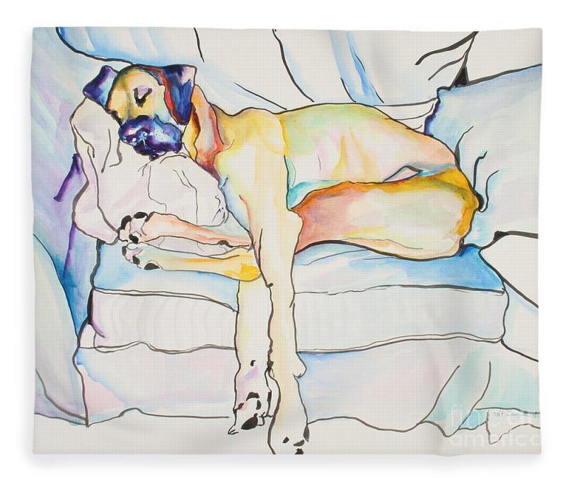 Сиамский спит на собаке- рисунок