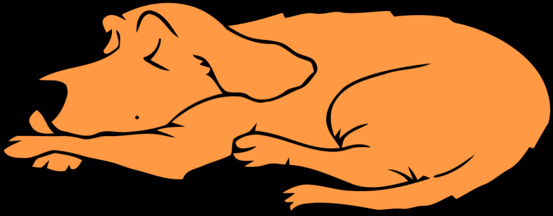 Мультяшная собака лежит