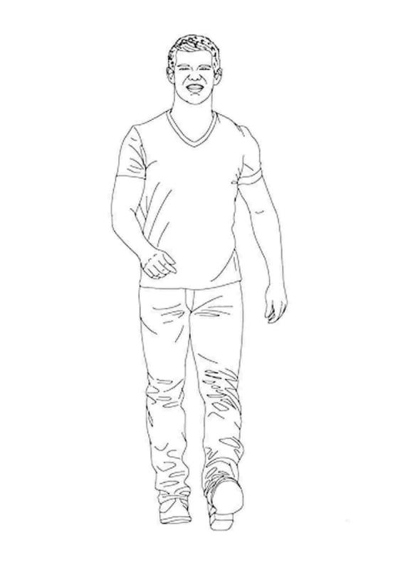 Раскраска мужчины из кино